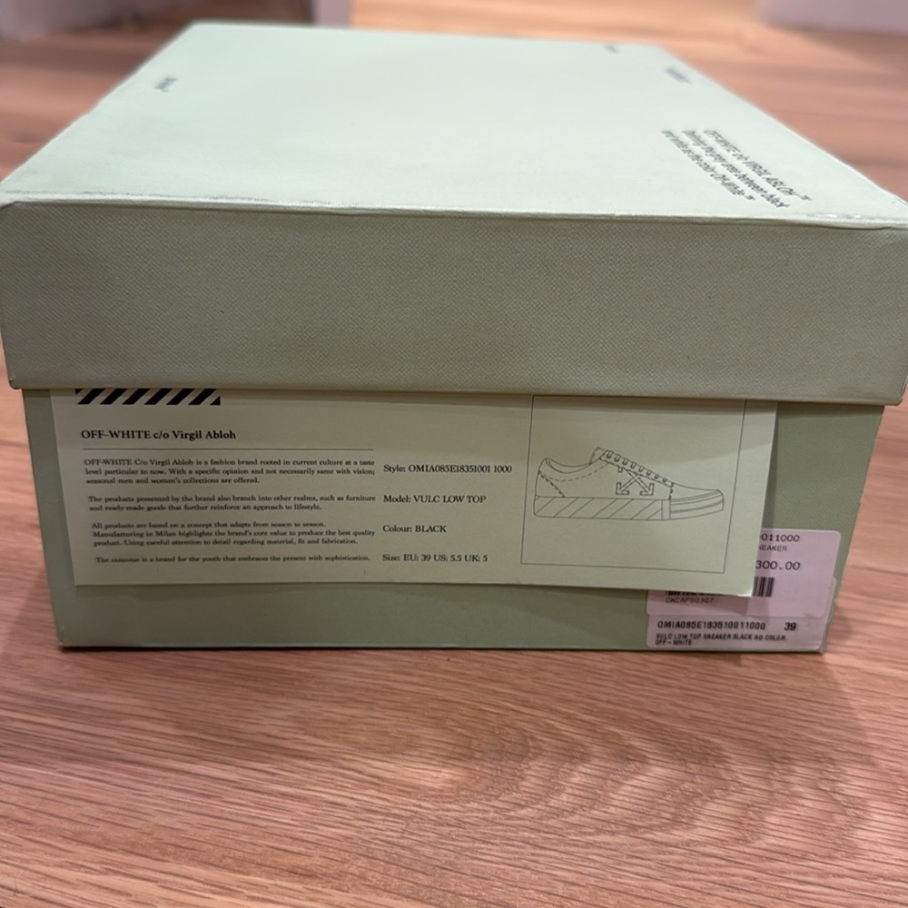 2019 Off-White Vulc Low Top 'Black' Sneakers Virgil Abloh 39 - Picture 10 of 10